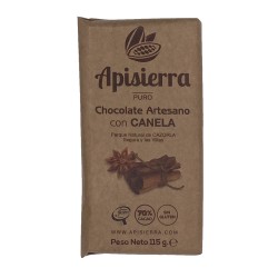 Chocolate Artesano 70% de cacao con Canela