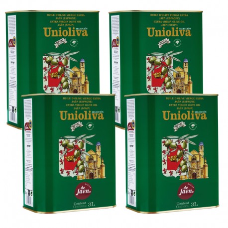 Aceite de Oliva Virgen Extra IGP Aceites de Jaén. Formato Lata de 3 litros (4 unidades/12L)